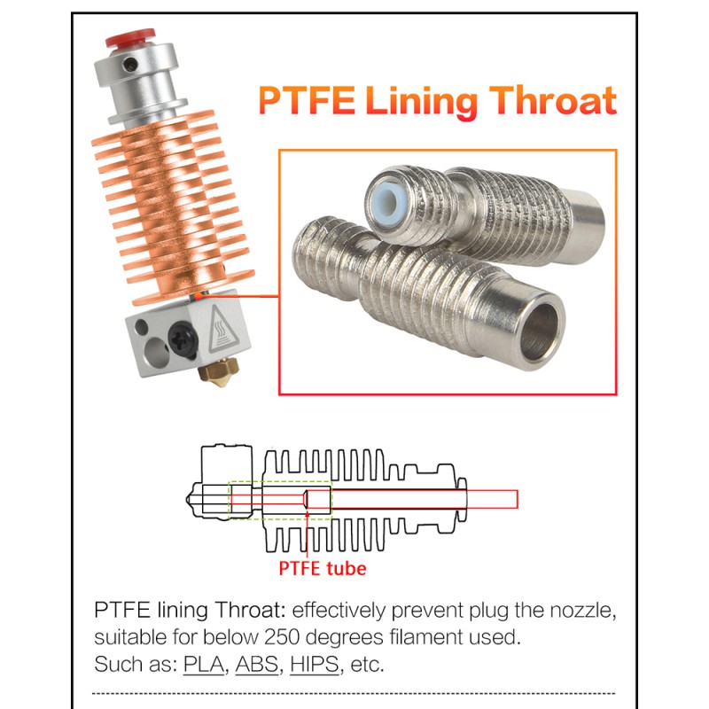 E3D V6 Copper Heat Sink Hotend High Performance Bowden Extruder