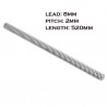 Trapezoidal Screw - 520mm , 8mm Lead 2mm Pitch