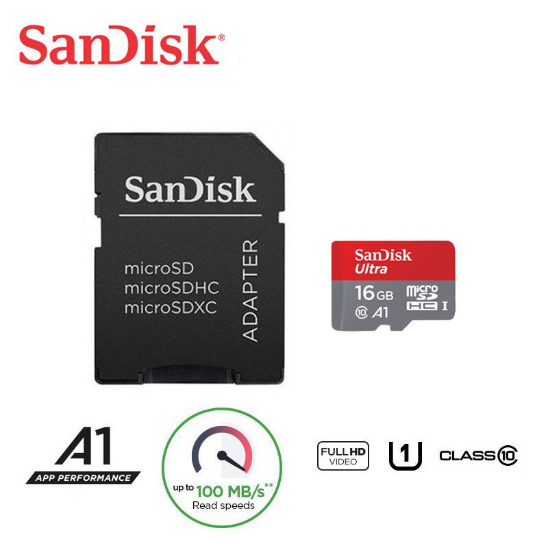 SanDisk Ultra Class 10 microSD UHS-I Card with Adapter