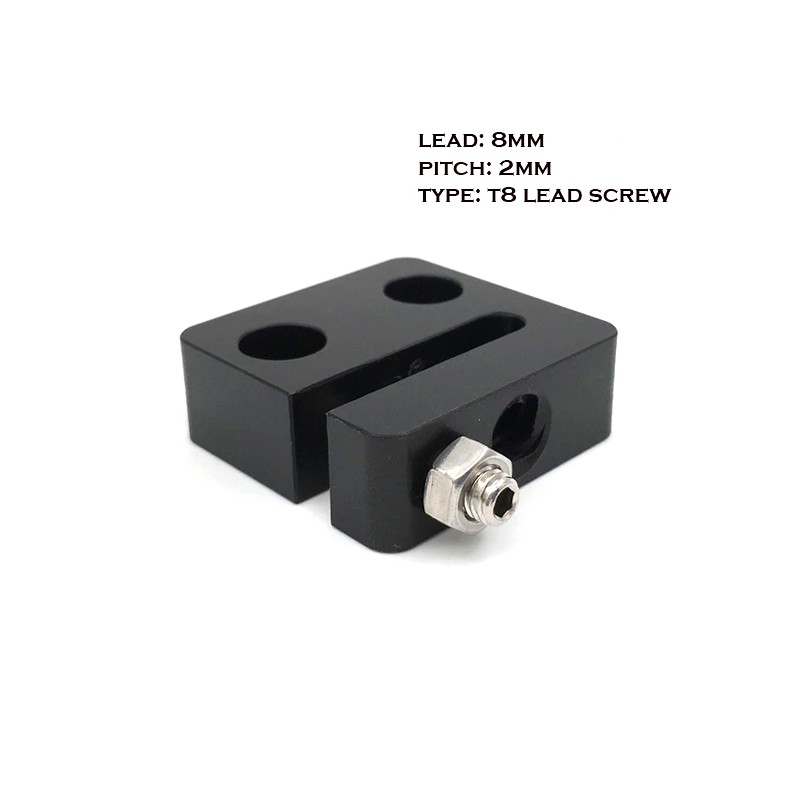 Anti-Backlash Nut Block 8mm Lead 2mm Pitch for T8 Screw