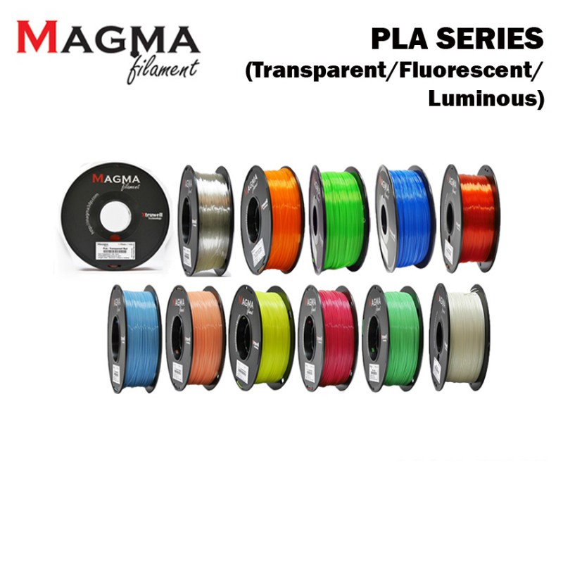 Magma PLA Filament 1.75mm (Transparent/Fluorescent/Luminous)