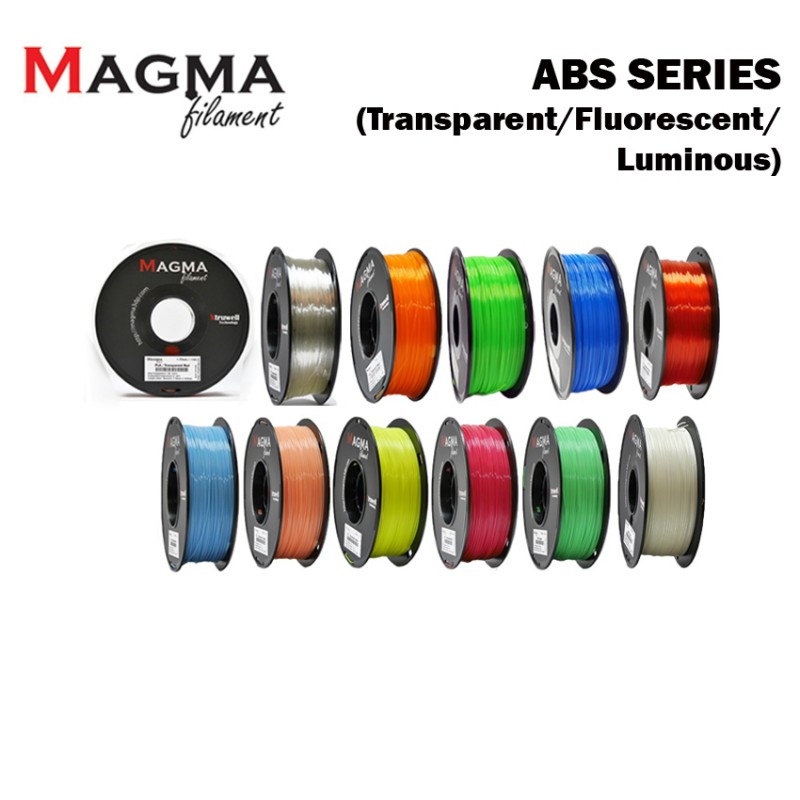 Magma ABS Filament 1.75mm - Transparent/ Fluorescent/ Luminous
