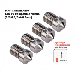 E3D V6 Compatible TC4 Titanium Alloy Nozzle - 1.75mm Filament