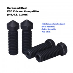 Hardened Steel E3D Volcano Compatible Nozzle - 1.75mm Filament
