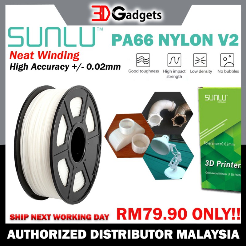 Sunlu PA66/ Nylon V2 Filament 1.75mm 1KG