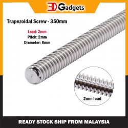 Trapezoidal Screw - 350mm , 2mm Lead 2mm Pitch