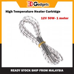 High Temperature Heater Cartridge 12V 50W- 1 meter