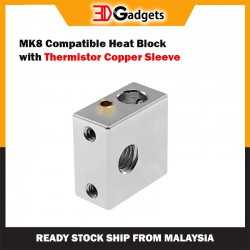 MK8 Compatible Heat Block with Thermistor Copper Sleeve