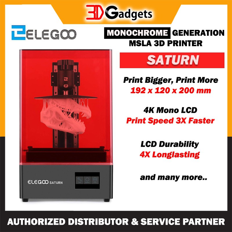 ELEGOO Saturn MSLA 4K Monochrome LCD Resin 3D Printer