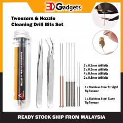 Tweezers & Nozzle Cleaning Drill Bits Set