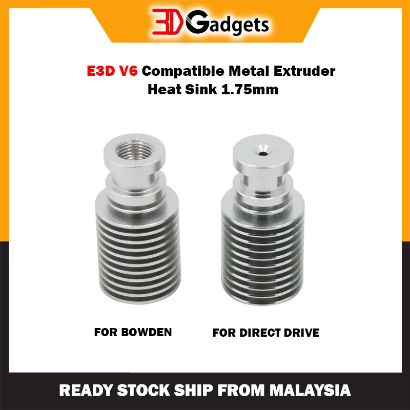E3D V6 Compatible Metal Extruder Heat Sink 1.75mm