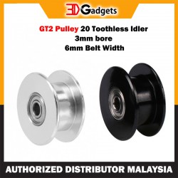 GT2 Pulley Toothless Idler 3mm Bore 6mm Belt Width