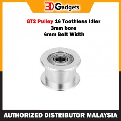 GT2 Pulley 16 Toothless Idler 3mm Bore 6mm Belt Width
