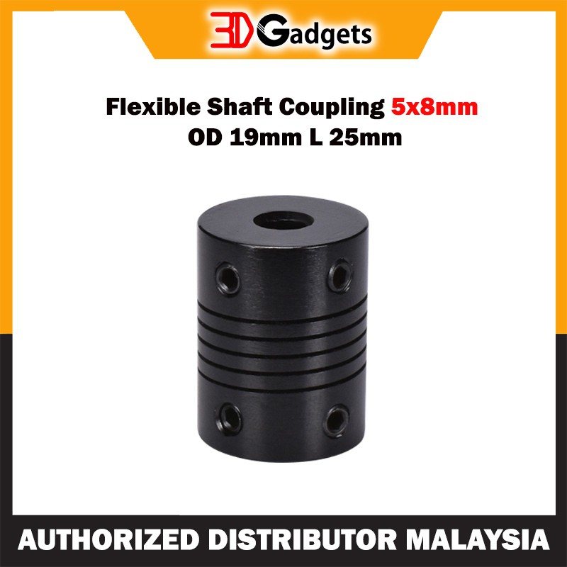 Flexible Shaft Coupling 5x8mm OD 19mm L 25mm