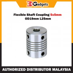 Flexible Shaft Coupling 5x5mm OD19mm L25mm