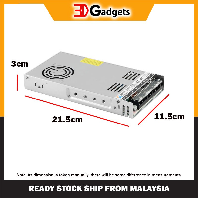 3D Gadgets Malaysia 24V 360W 15A Switching Power Supply (Slim Type)
