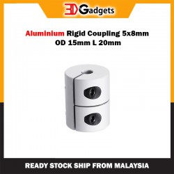 Aluminium Rigid Coupling 5x8mm OD 15mm L 20mm