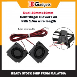 Dual 40x10mm 24V Centrifugal Blower Fan with 1.5m wire length