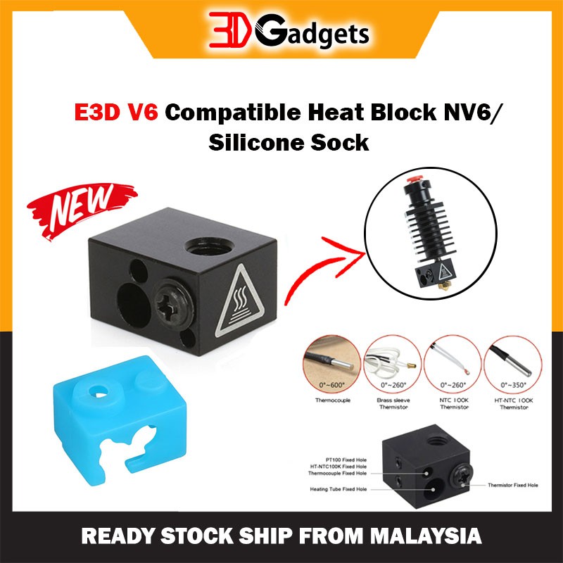 E3D V6 Compatible Heat Block NV6