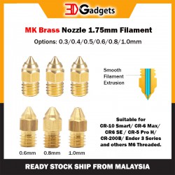 MK Brass Nozzle 1.75mm Filament [All Sizes]