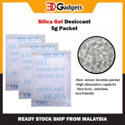 Silica Gel Dessicant 5g Packet for 3D Printer Filament Storage Non Woven High Moisture Absorptions Food Safe