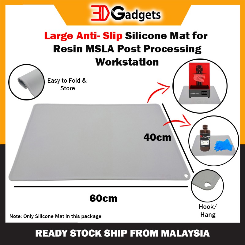 Large Anti- Slip Silicone Mat for Resin 3D Prints Post Processing Workstation