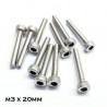 Stainless Steel M3 Hexagonal Socket Screw - 10 pcs