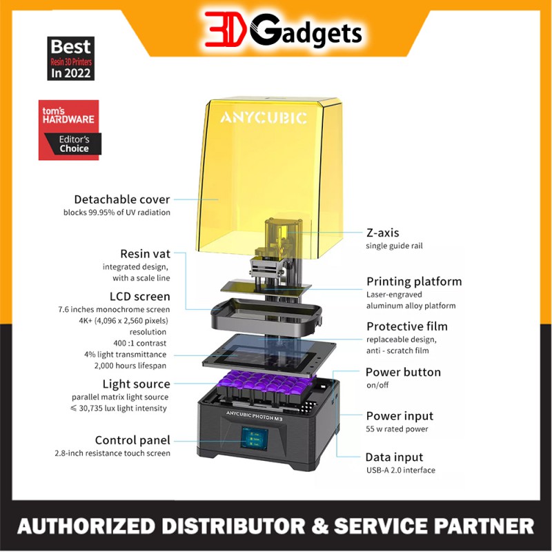 ANYCUBIC Photon M3 4K+ Mono LCD Resin 3D Printer | 3D Gadgets Malaysia