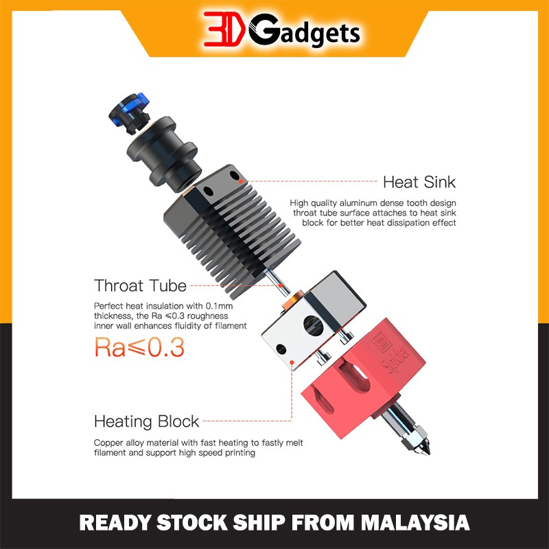 Creality Spider Hotend Kit for Ender3 / 6 3D Printer 3D Gadgets Malaysia