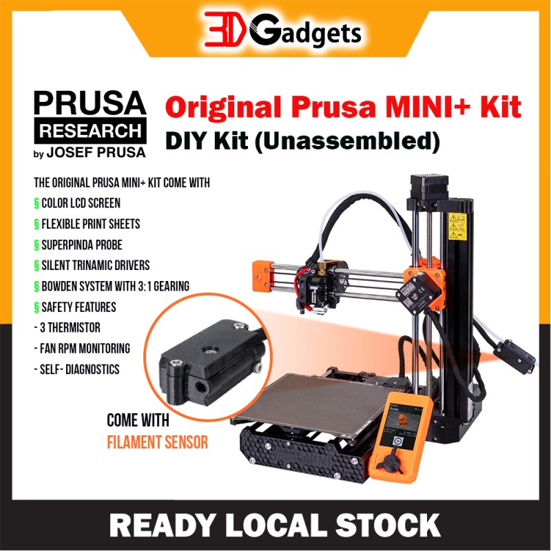 Original Prusa Mini+ DIY Kit 3D Printer (Unassembled)