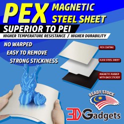 PEX Smooth Spring Steel Sheet With Magnetic 235mm x 235mm For Creality Ender 3 3D Printer