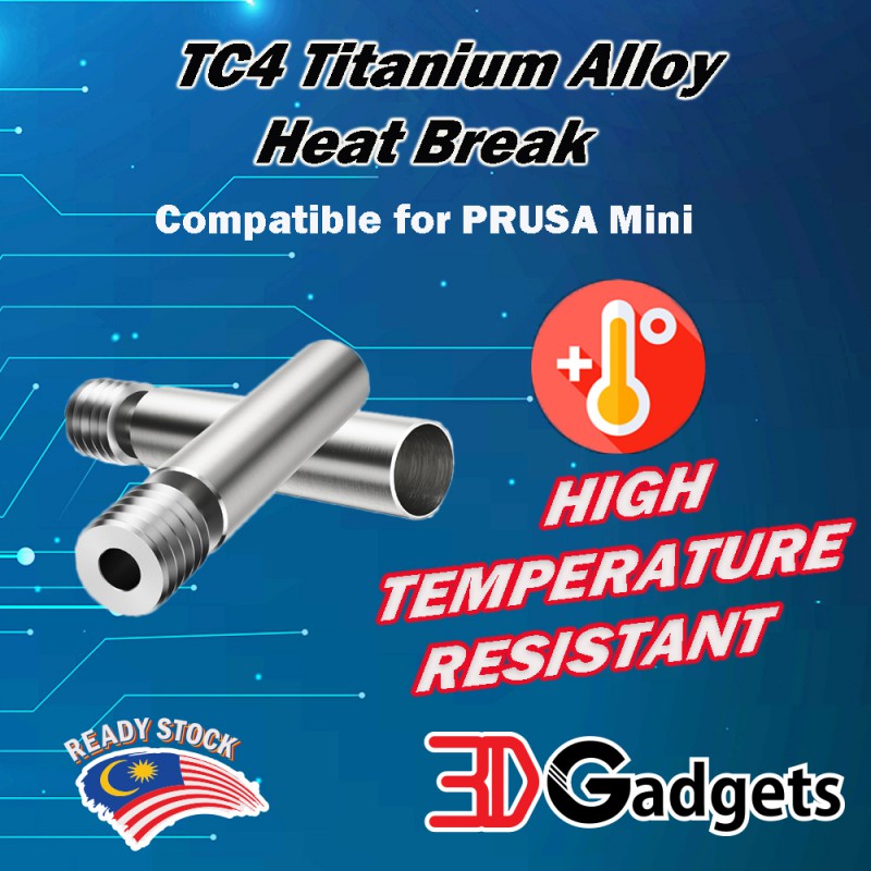 TC4 Titanium Alloy Prusa Mini Compatible Heat Break for 3D Printer