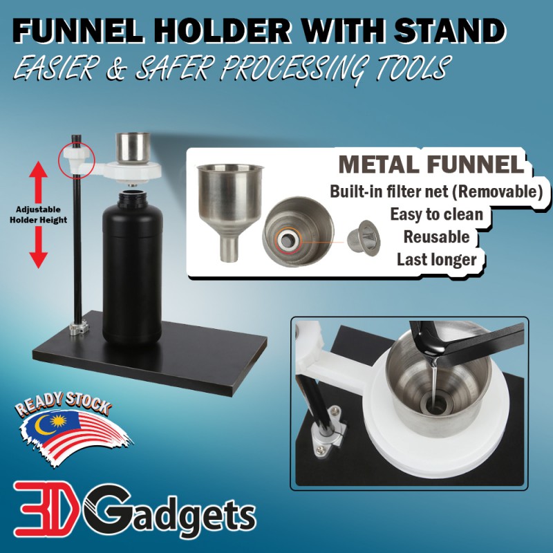 Funnel holder with stand for MSLA Photopolymer resin