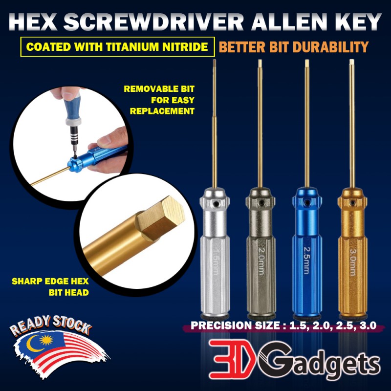 HEX Screwdriver Allen Key 4pcs Set for 3D Printer