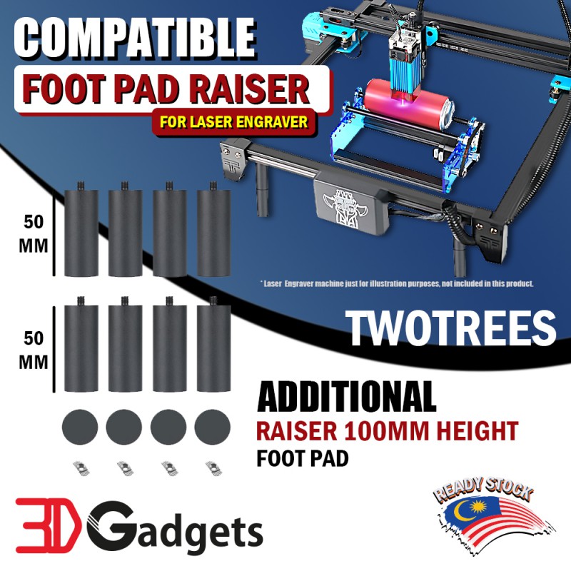 Twotrees Compatible Foot Pad Raiser Set for Laser Engraver Totem S