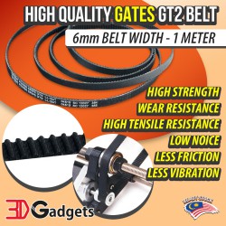 GATES GT2 Timing Belt 6mm Belt Width 1 Meter Length For 3D Printer