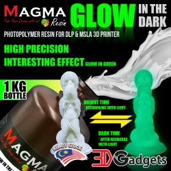 Magma Glow in the Dark Photopolymer 3D Printer Resin - 1KG