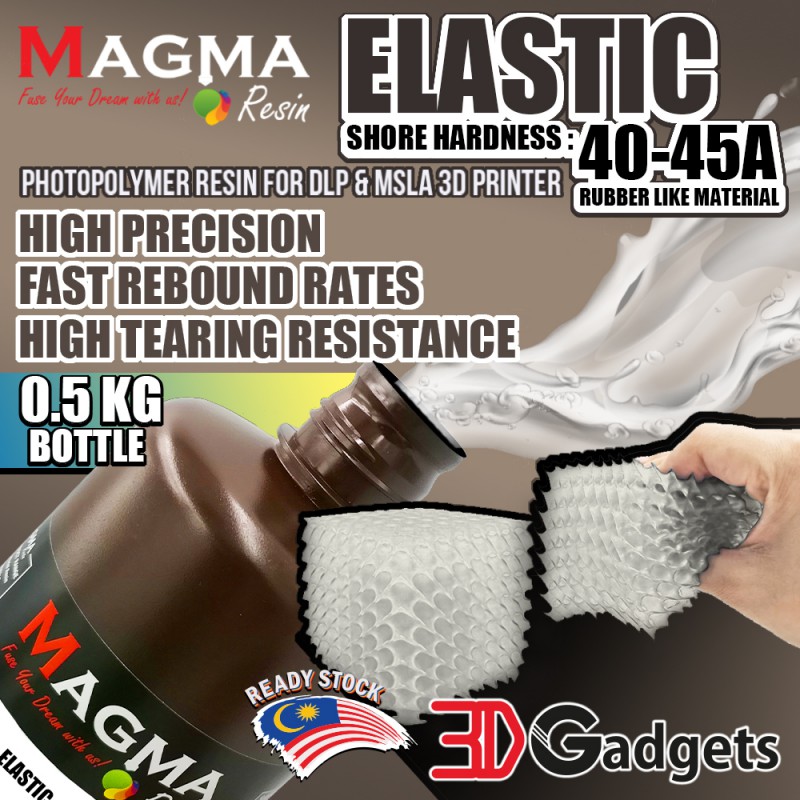 Magma Elastic Photopolymer Resin 500g - Transparent