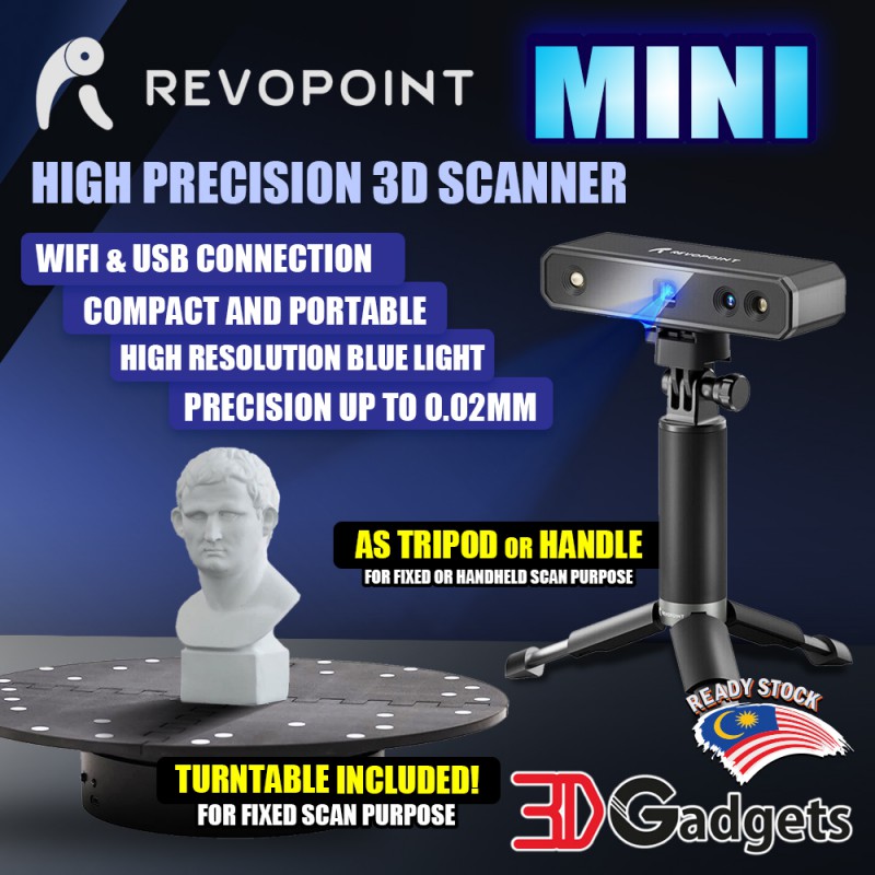 Revopoint MINI 3D Scanner 0.02 mm High Precision with Industrial