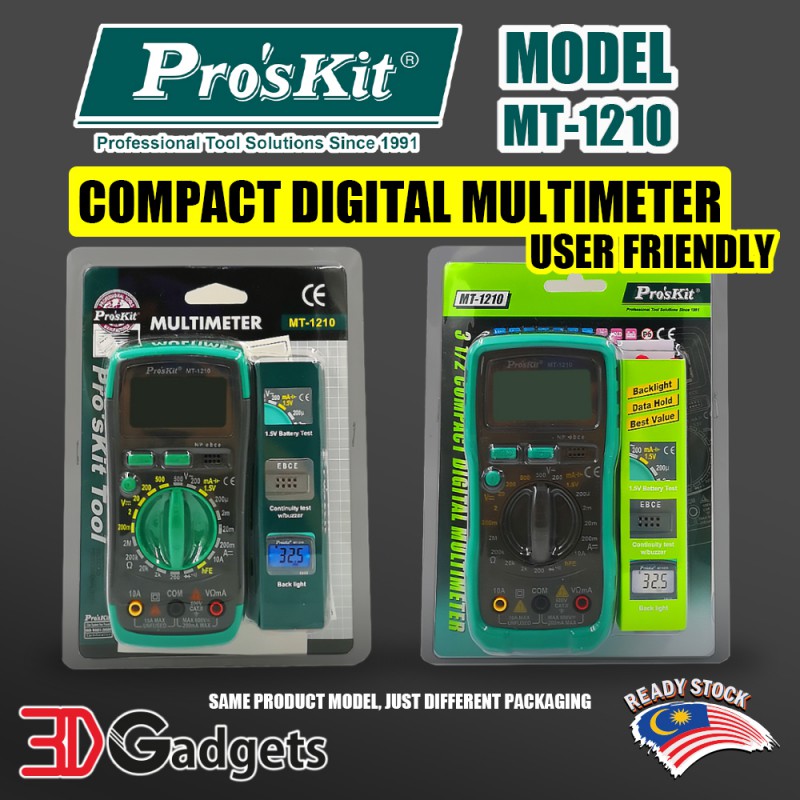 Pro'sKit MT-1210 / MT-1220 Compact Digital Multimeter