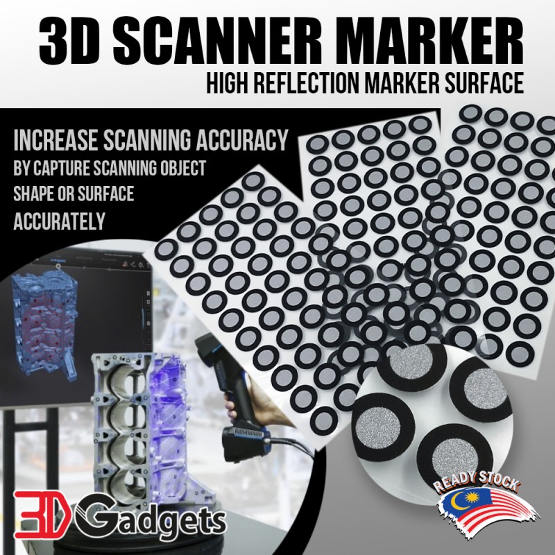 3D Scanner Marker Sticker Type High Reflection Marker Dot