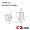 Chromium Zirconium Copper E3D V6 Compatible Nozzle 1.75mm for 3D Printer