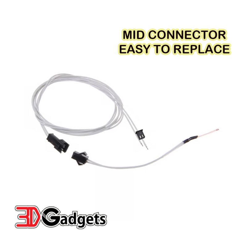 HTNTC 100K High Temperature Thermistor with Mid Connector (1m/ 2m) E3D