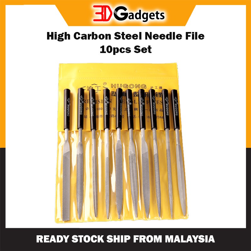 High Carbon Steel Needle File 10pcs Set 3D Printed Model Finishing Tool