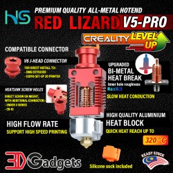 Haldis 3D Red Lizard V5-PRO High Flow All-Metal Hotend