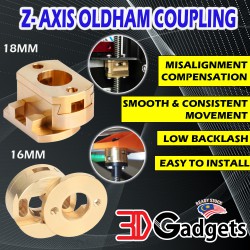 Oldham Coupling 16mm / 18mm T8 Z-Axis Lead Screw Brass Coupling for 3d printer