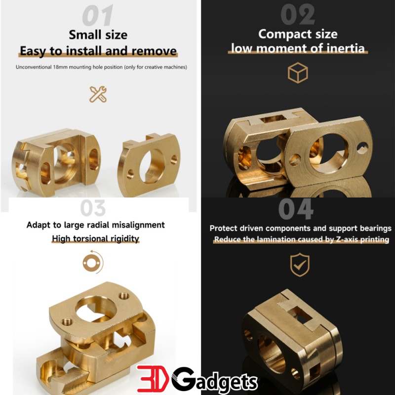 Oldham Coupling 16mm/18mm Brass Coupling Precise ZAxis Connection