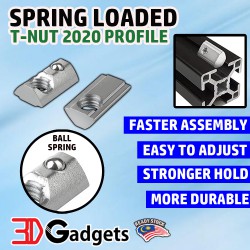 Spring Loaded Ball Spring T-Nut Half Round for 2020 Aluminium Profile 3D Printer
