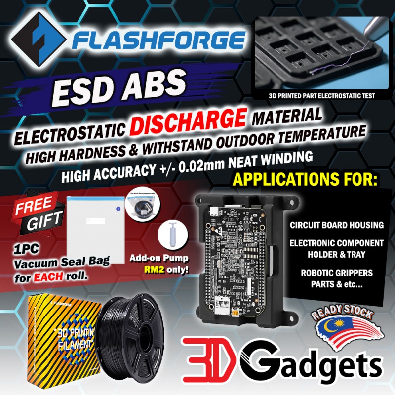 FlashForge ESD ABS/ PETG 1.75mm 1KG