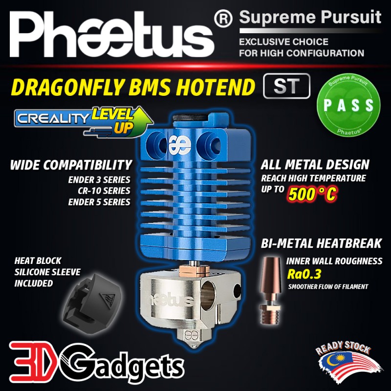 Phaetus Dragonfly BMS Hotend for Creality Ender 3/ CR-10/ Ender 5 Series FDM 3D Printer
